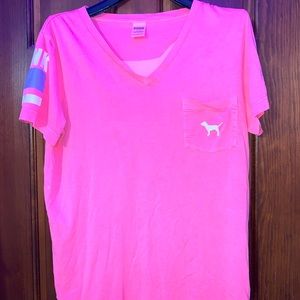 Pink brand short sleeve t shirt